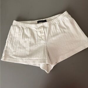 Brandy Melville kiera eyelet White Cotton Shorts